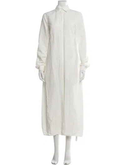 Pre-owned Totême Parachute Long Dress In White