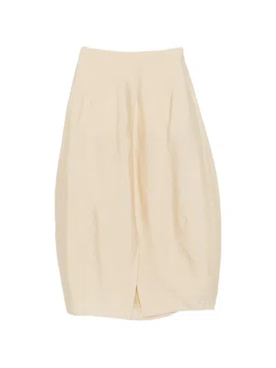 Totême Silk Parachute Skirt In Neutral