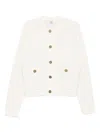 Totême Patch-pocket Buttoned Cardigan In White
