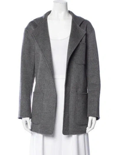 Pre-owned Totême Patch Pocket Double Wool Blazer W/ Tags In Grey