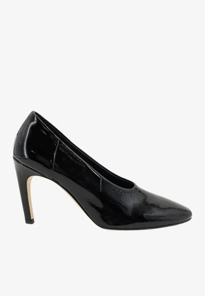 Totême Patent 85 Leather Pumps In Black