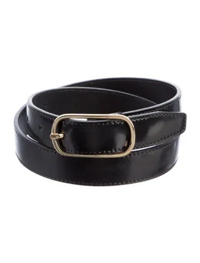 Pre-owned Totême Patent Leather Belt In Black