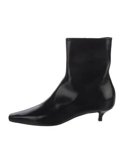 Pre-owned Totême Patent Leather Boots In Black