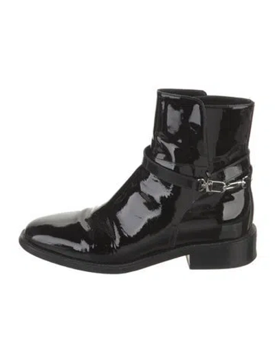 Pre-owned Totême Patent Leather Boots In Black