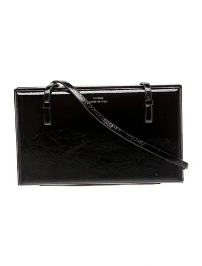 Pre-owned Totême Patent Leather Cocktail Patent-leather Shoulder Bag Small In Black