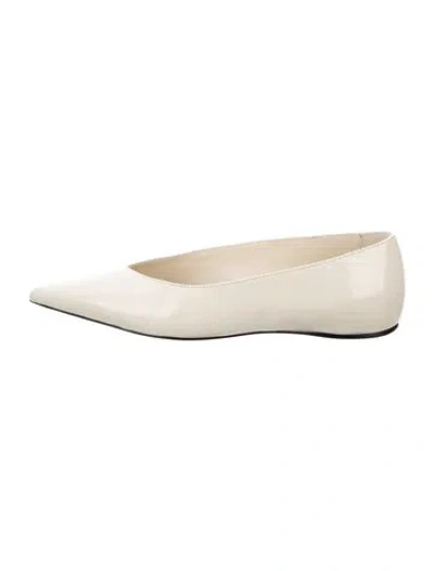 Pre-owned Totême Patent Leather Flats In Neutrals