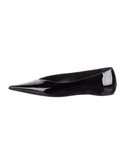 Pre-owned Totême Patent Leather Flats W/ Tags In Black