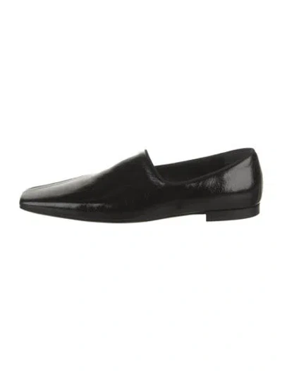 Pre-owned Totême Patent Leather Loafers In Black