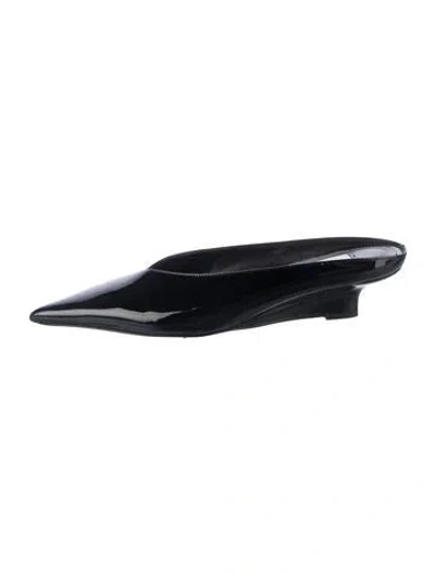 Pre-owned Totême Patent Leather Mules In Black