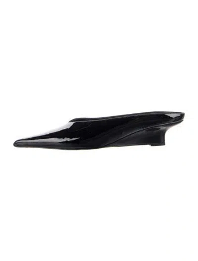Pre-owned Totême Patent Leather Mules In Blue
