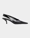 Totême Patent Leather Slingback Pumps In Black