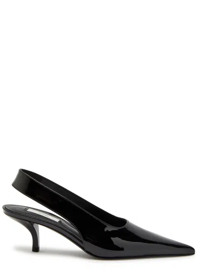 Totême Toteme Patent Leather Slingback Pumps In Black