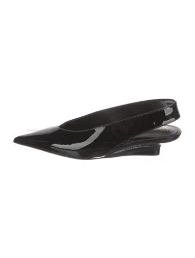 Pre-owned Totême Patent Leather Slingback Pumps In Black