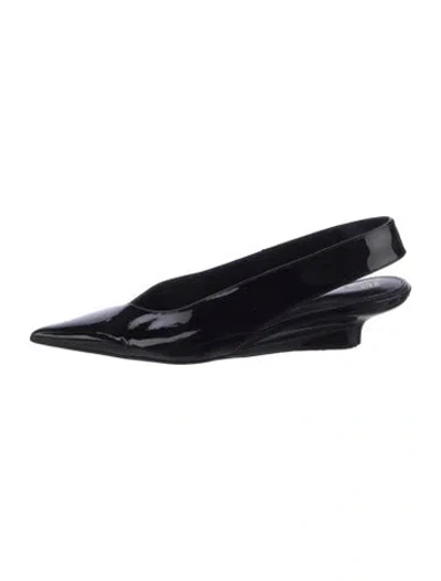 Pre-owned Totême Patent Leather Slingback Pumps In Black
