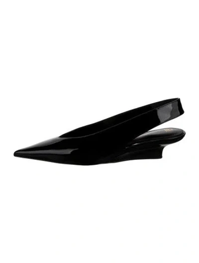 Pre-owned Totême Patent Leather Slingback Pumps In Black
