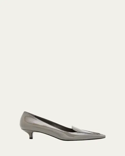 Totême Patent Leather Slingback Pumps In Gray