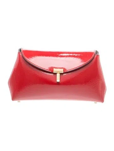Pre-owned Totême Patent Leather Tote In Red