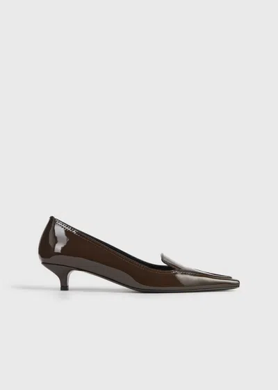 Totême Patent Loafer Pumps Brown