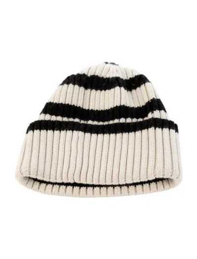 Pre-owned Totême Pattern Print Wool Beanie In Neutrals