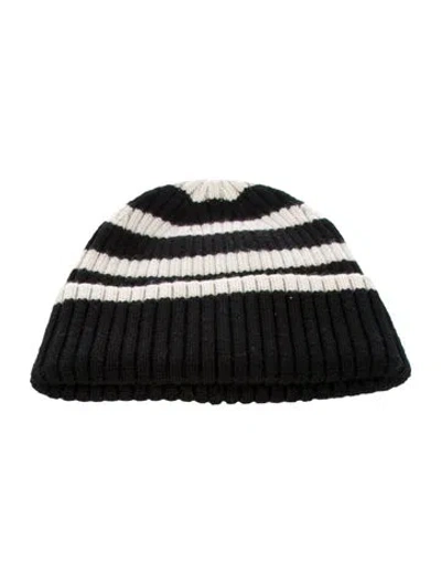 Pre-owned Totême Pattern Printed Wool Beanie W/tags In Black