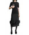 Totême Womens Black Petal High-waist Wool And Silk Midi Skirt In Black