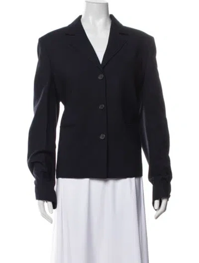 Pre-owned Totême Petit Crepe Suit Jacket Blazer W/ Tags In Blue