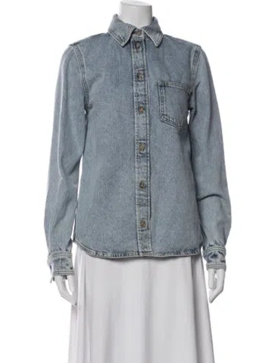 Pre-owned Totême Petite Denim Shirt Denim Jacket In Blue