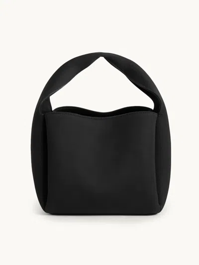 Totême Petite Satin Bucket Bag Black 001 Os In Pink