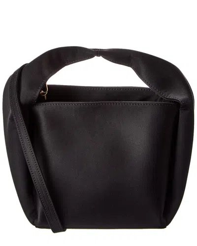 Totême Toteme Petite Satin Bucket Bag In Black