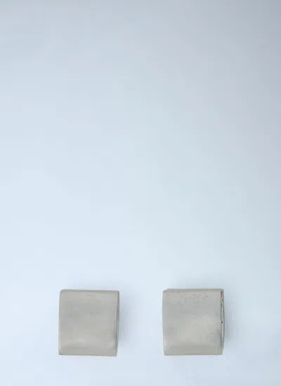 Totême Petite Signature Gold Hoop Earrings In Silver