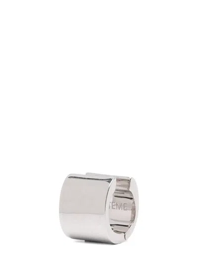 Totême Toteme Petite Signature Mini Earring In Recycled Brass With Snap Closure In Metallic