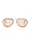 Totême Pilot-frame Sunglasses In Braun