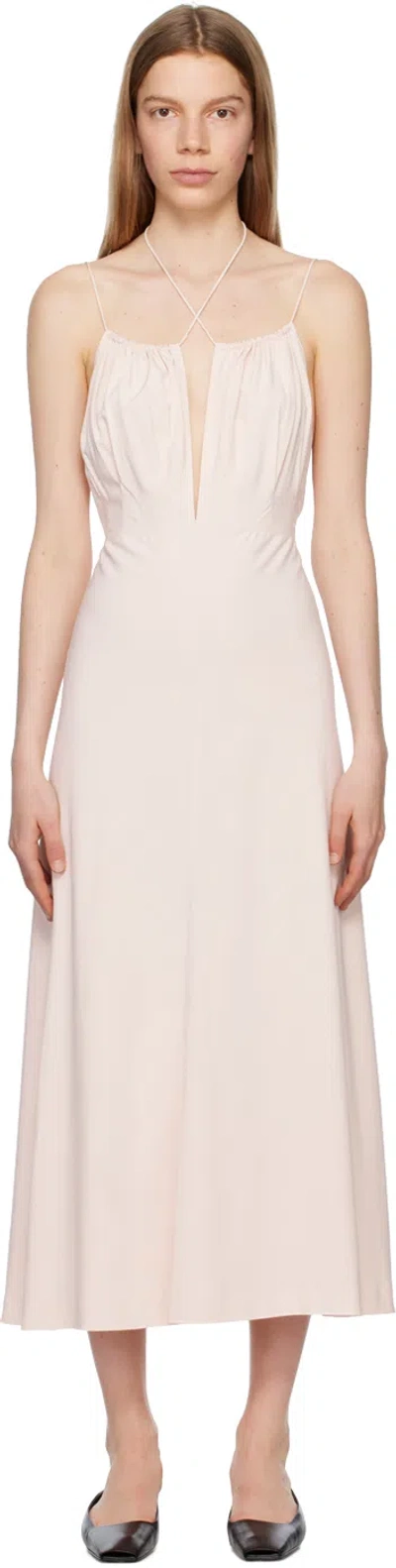 Totême Maxikleid Aus Seide In Pink