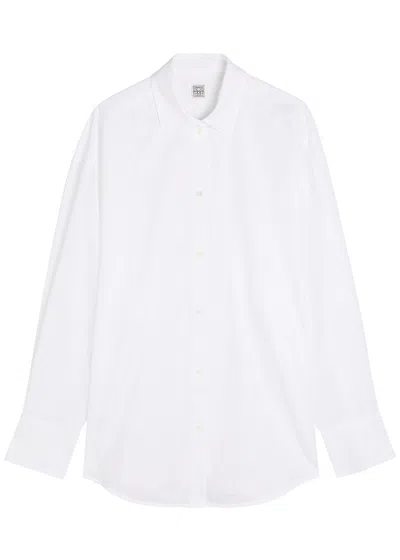 Totême Toteme Pinstriped Cotton Shirt In White