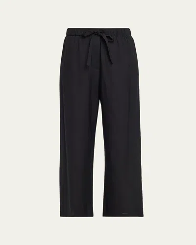 Totême Piped Silk Pj Pants In Black