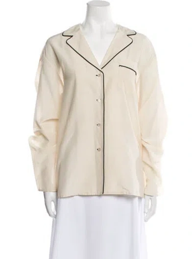 Pre-owned Totême Pj Pleated Accents Pajamas W/ Tags In Neutral