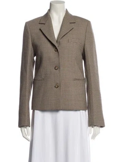 Pre-owned Totême Plaid Print Blazer In Neutral