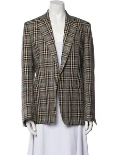 Pre-owned Totême Plaid Print Blazer In Neutral