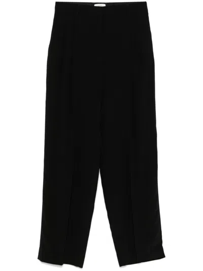 TOTÊME PLEAT DETAIL STRAIGHT LEG TROUSERS