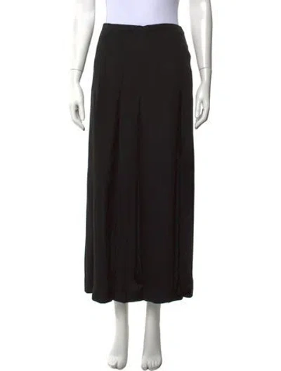 Pre-owned Totême Pleated Accents Long Skirt In Black