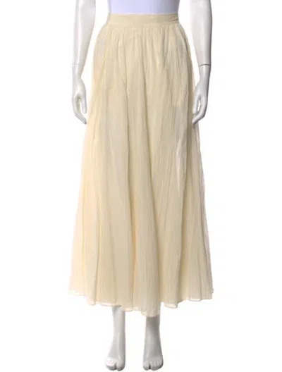 Pre-owned Totême Pleated Accents Long Skirt In Neutrals