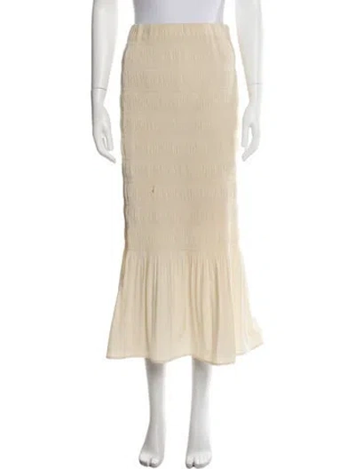 Pre-owned Totême Pleated Accents Midi Length Skirt In Neutral