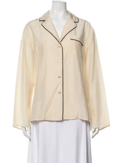 Pre-owned Totême Pleated Accents Pajamas In Neutrals