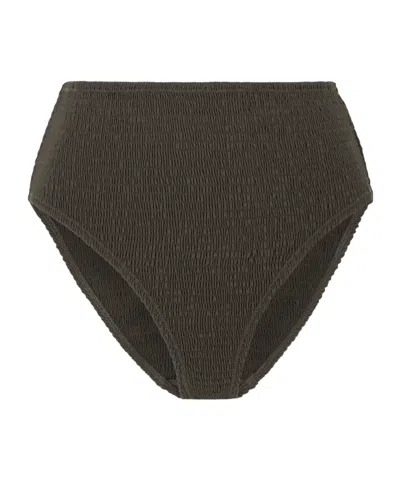 Totême Pleated Bikini Bottoms In Brown