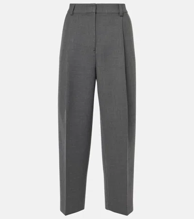 Totême Gerade Low-rise-hose In Grau