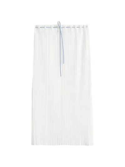 Totême Pleated Midi Skirt In White