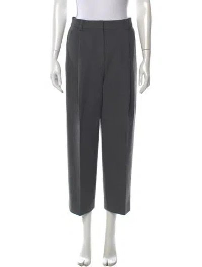 Pre-owned Totême Pleated Straight Trousers Straight Leg Pants In Grey
