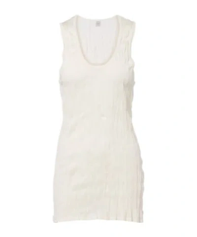 Totême Pleated Tank Top In White