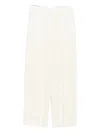Totême Fluid Trousers With Pleats And Wide Leg In Neutral