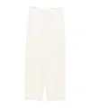 Totême Fluid Trousers With Pleats And Wide Leg In Neutral